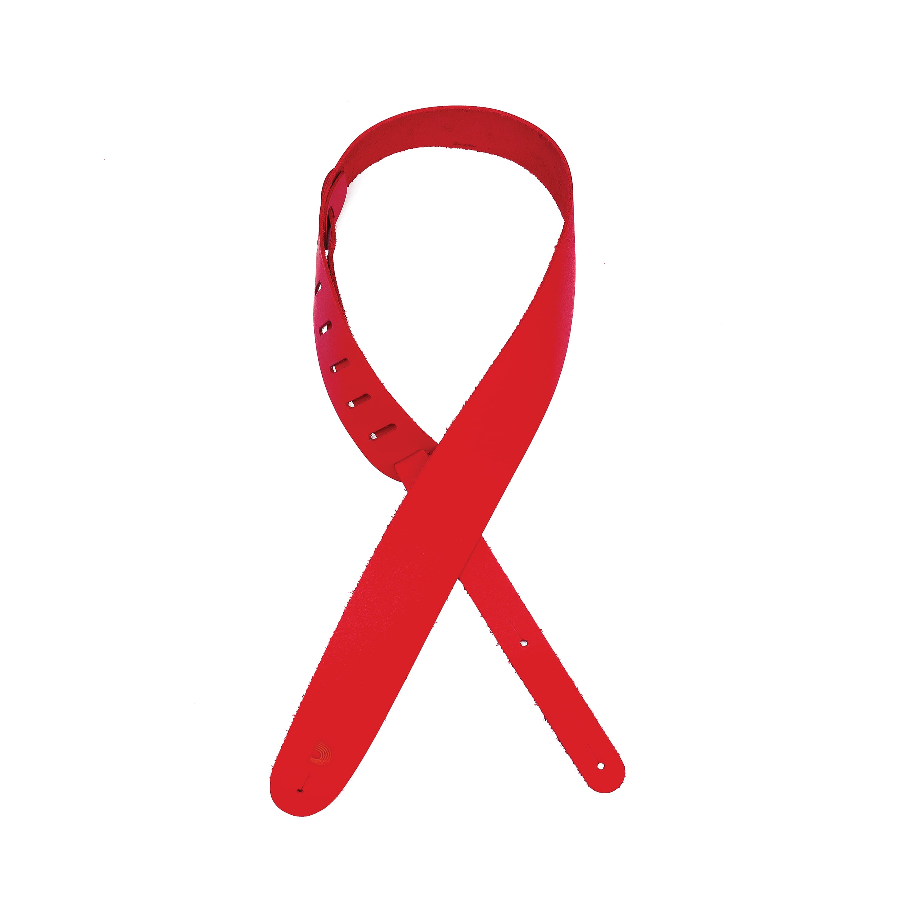 D'Addario 25BL03 Classic Leather Guitar Strap, Red