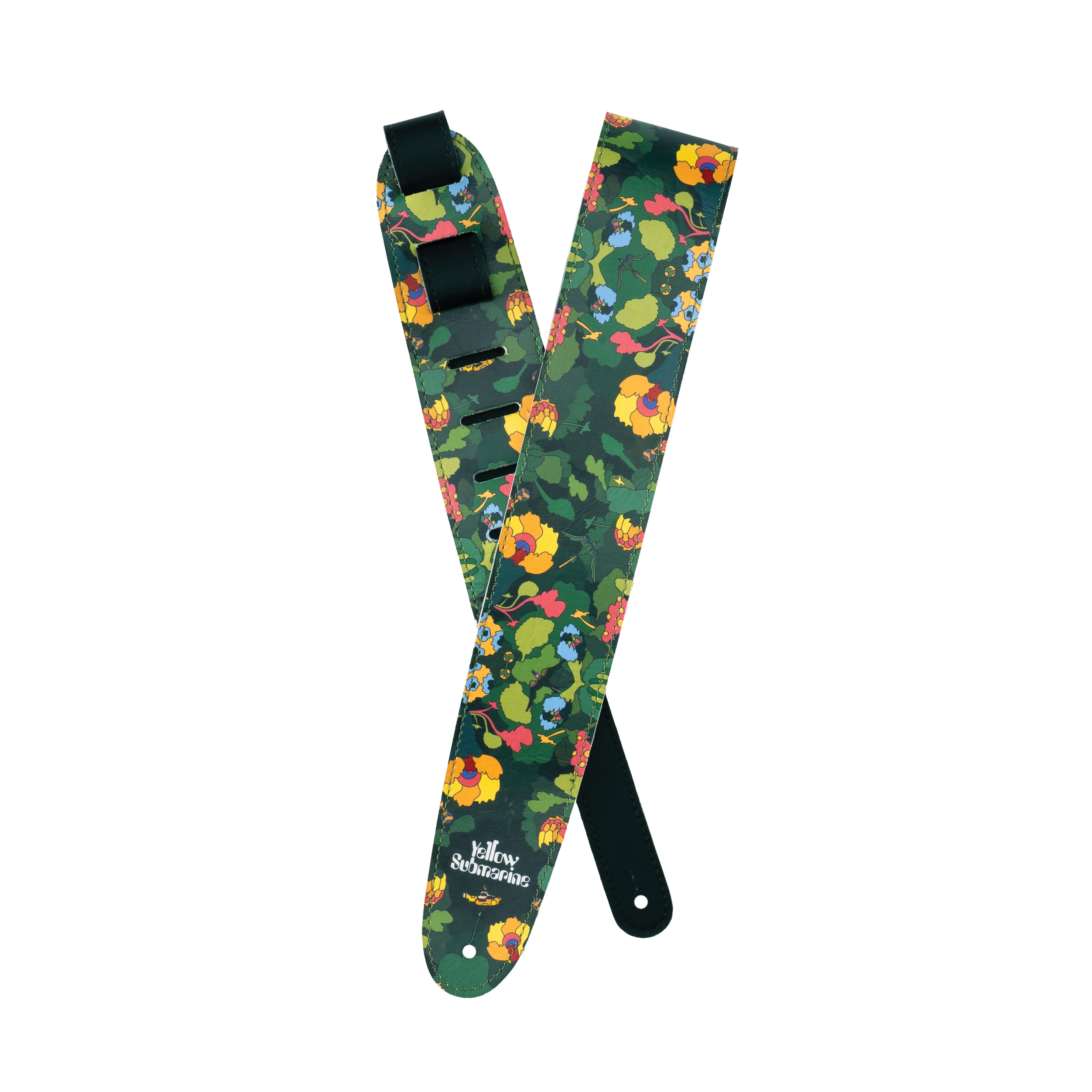 D'Addario 25BYS03 Beatles Yellow Submarine 55th Anniversary Vinyl Guitar Strap, Pepperland Woods