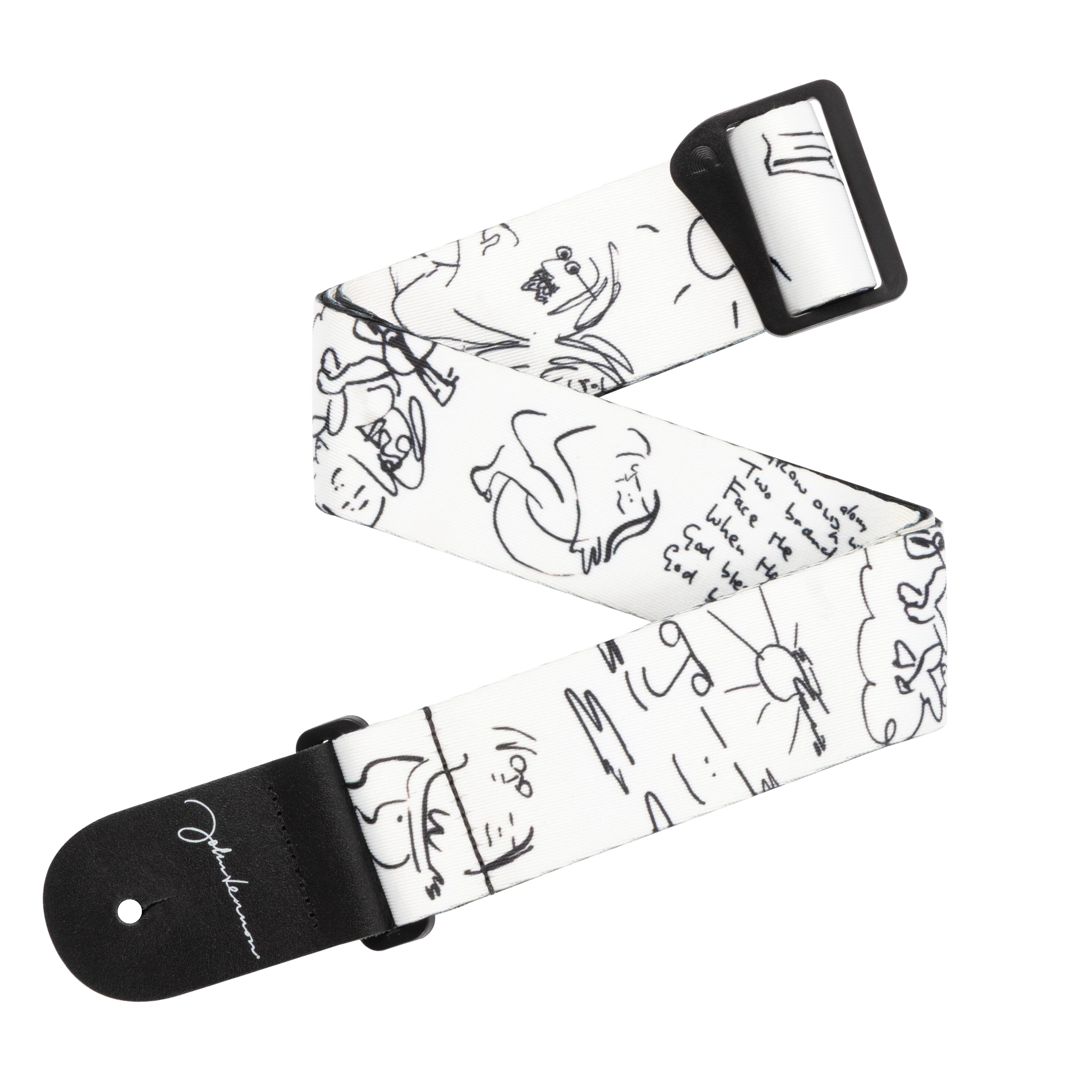 D'Addario 25JL01 Lennon Art Series Leather Strap, John & Yoko