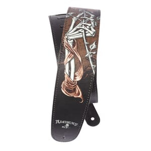 D'Addario 25LAL05 Alchemy Leather Guitar Strap, Cryptorosa