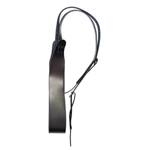 D'Addario 25LBNJ00-DX Classic Leather Banjo Strap, Black