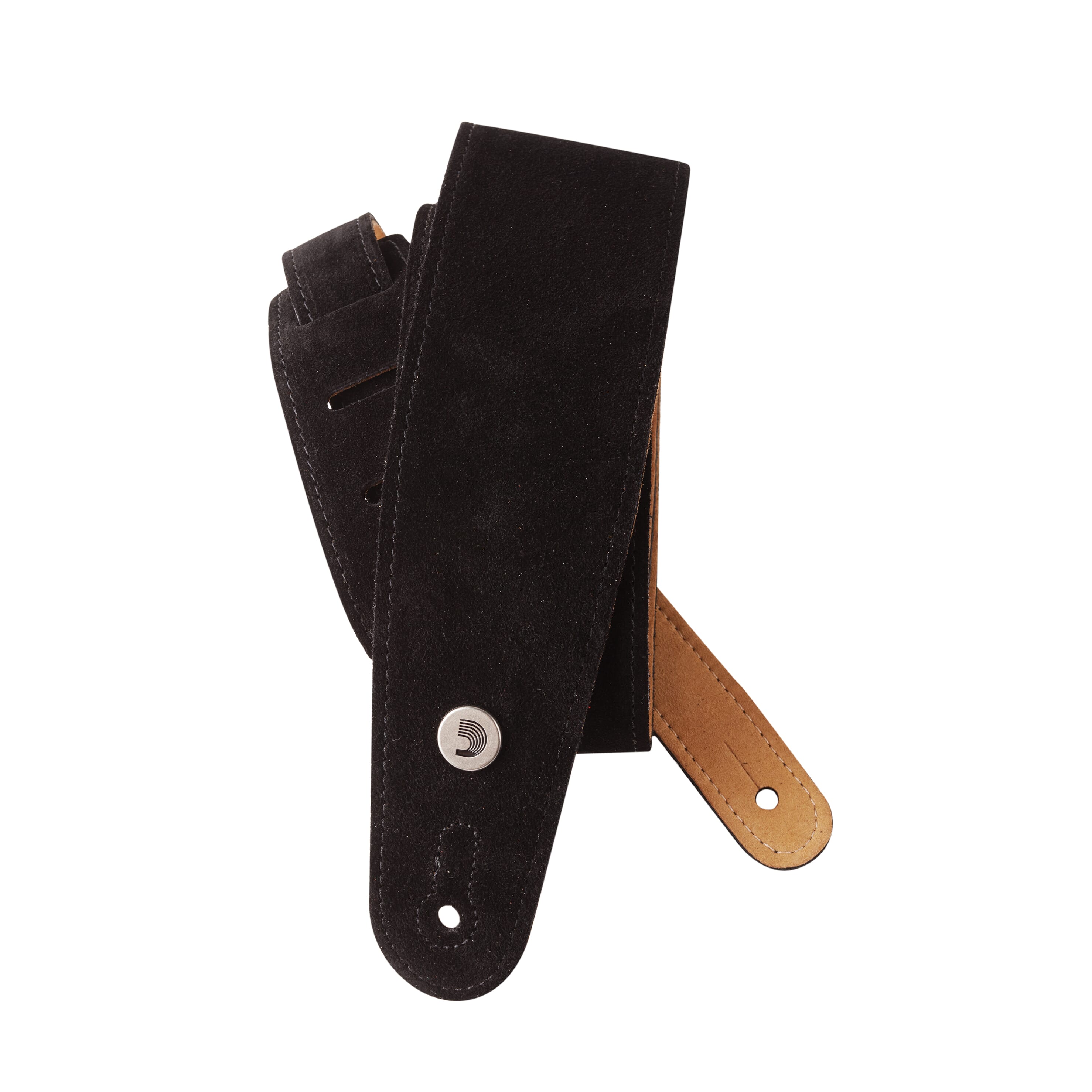 D'Addario 25SS00-DX Suede Guitar Strap, Black