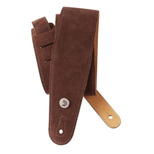 D'Addario 25SS01-DX Suede Guitar Strap, Cognac