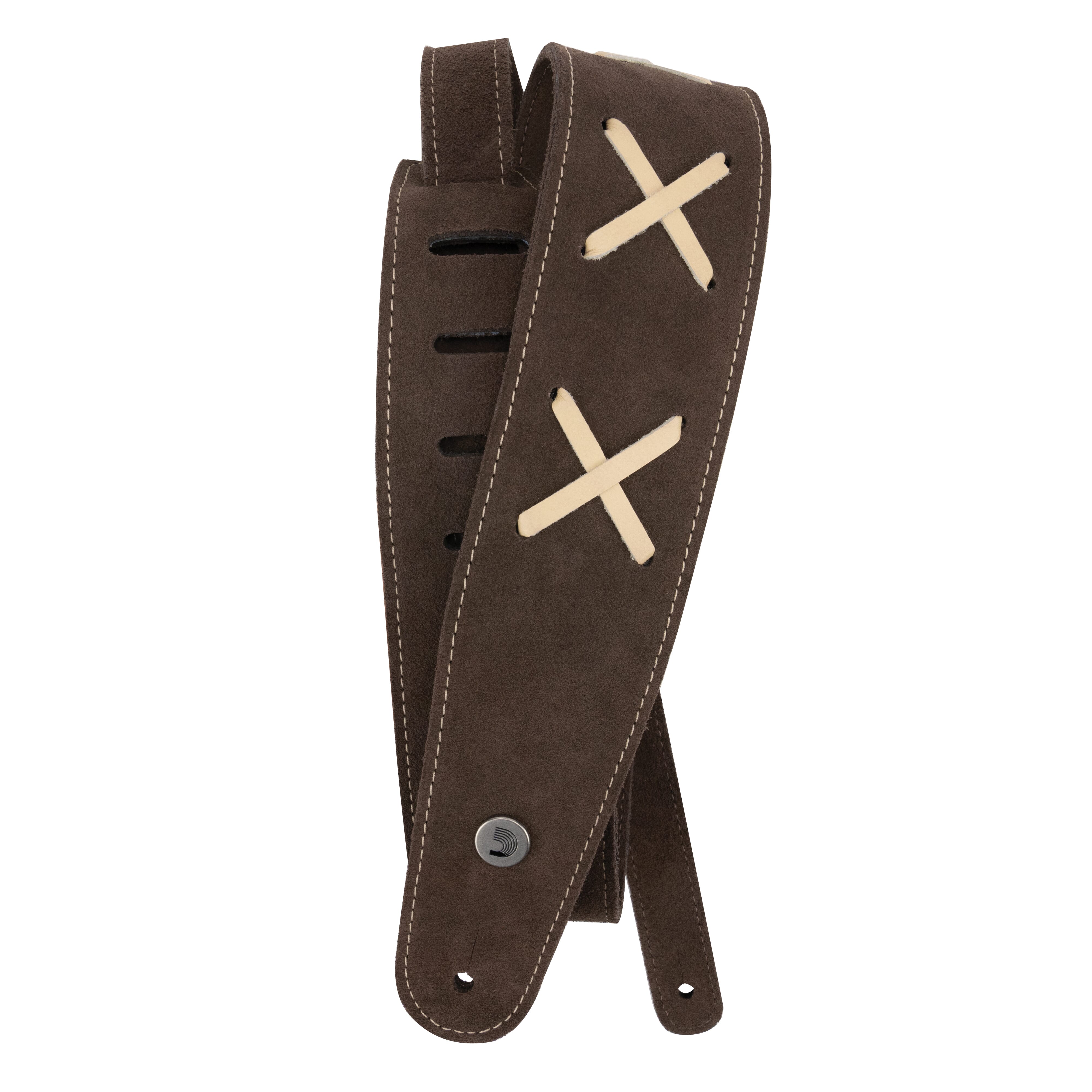 D'Addario 25VDG00 2.5" Leather Strap, Vintage - DG