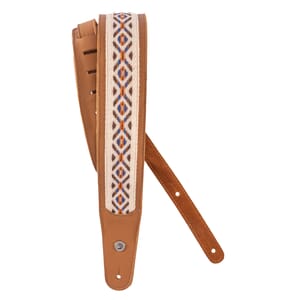 D'Addario 25WH00-DX Hybrid Leather Guitar Strap, Desert
