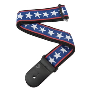 D'Addario 50A10 Woven Guitar Strap, Stars & Stripes