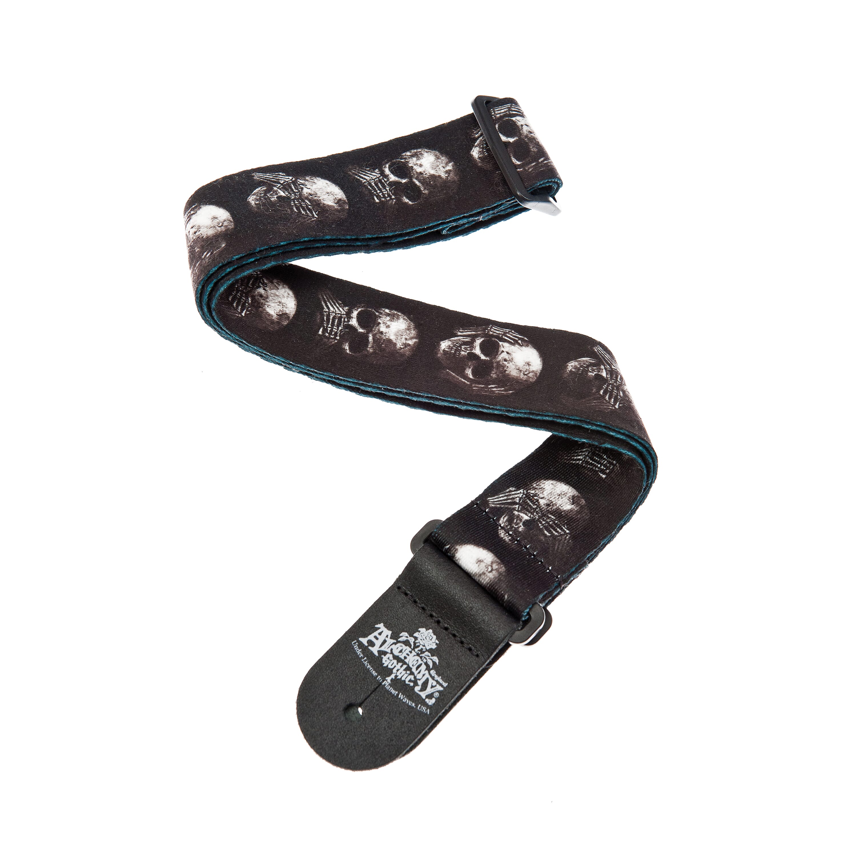 D'Addario 50AL01 Alchemy Guitar Strap, Muted Skulls