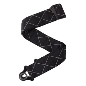 D'Addario 50BAL02 Auto Lock Guitar Strap, Black Padded Diamonds