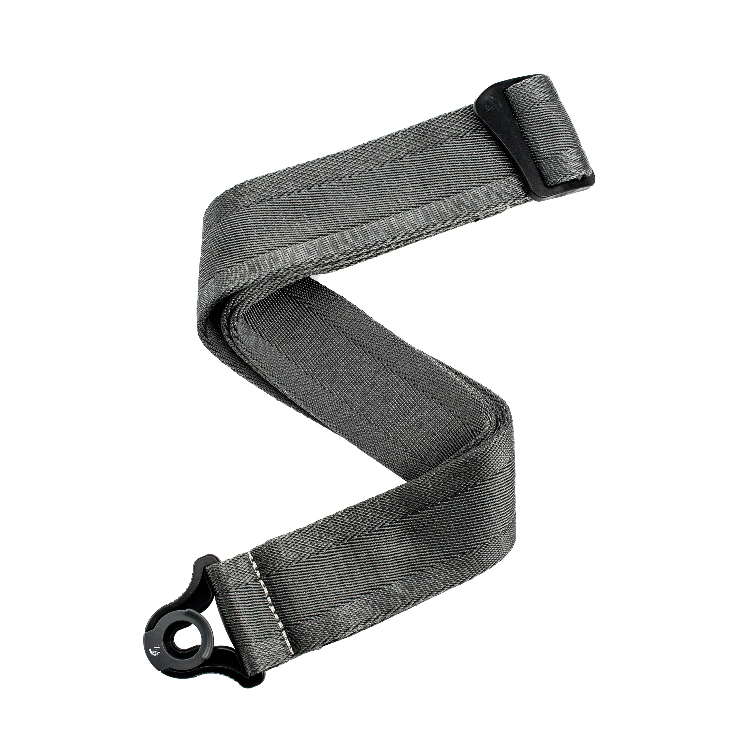 D'Addario 50BAL09 Auto Lock Guitar Strap, Metal Grey