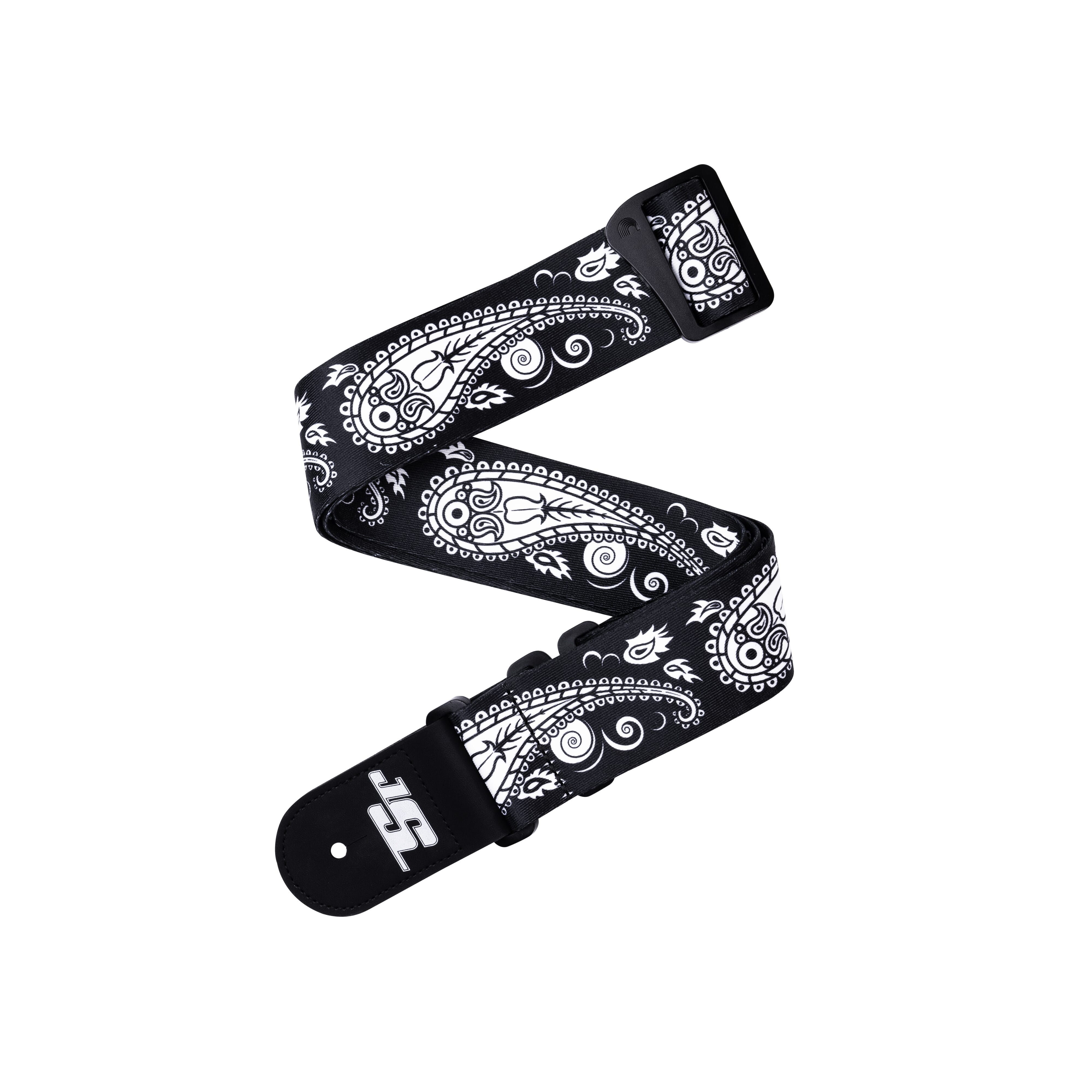 D'Addario 50JSSV17 Joe Satriani Swivel Guitar Strap, Black Paisley