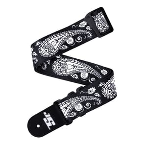 D'Addario 50JSSV17 Joe Satriani Swivel Guitar Strap, Black Paisley