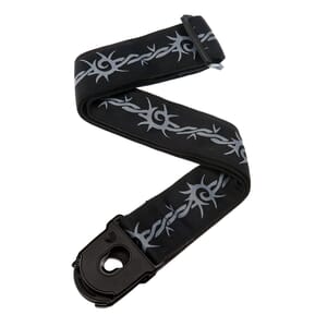 D'Addario 50PLA04 Planet Lock Guitar Strap, Barbed Wire