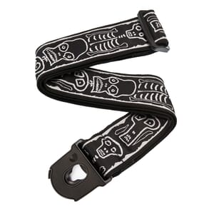 D'Addario 50PLJS01 Joe Satriani Planet Lock Guitar Strap, Skull N Bones