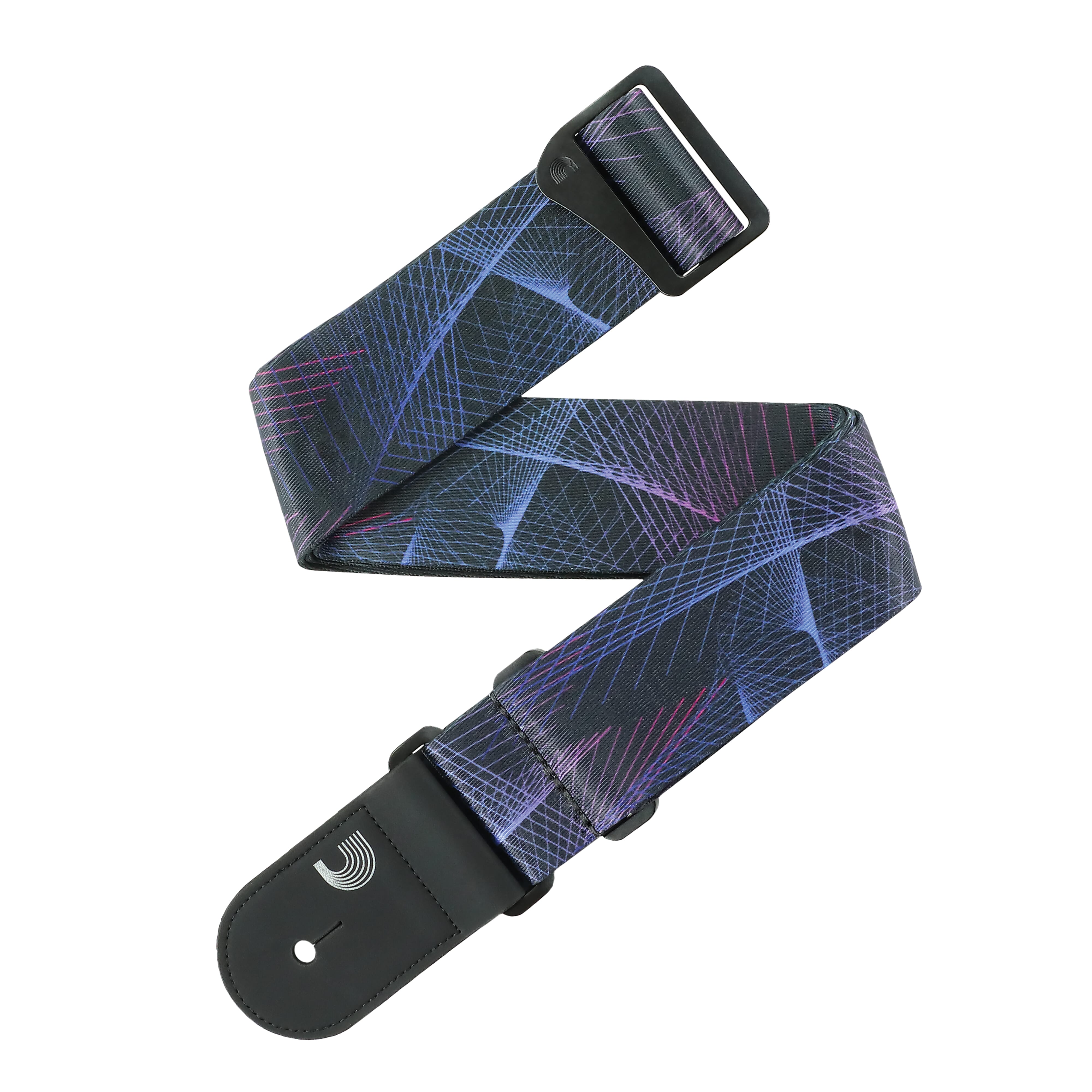 D'Addario 50RUN82 Outrun Polyester Guitar Strap, Kaleidoscope