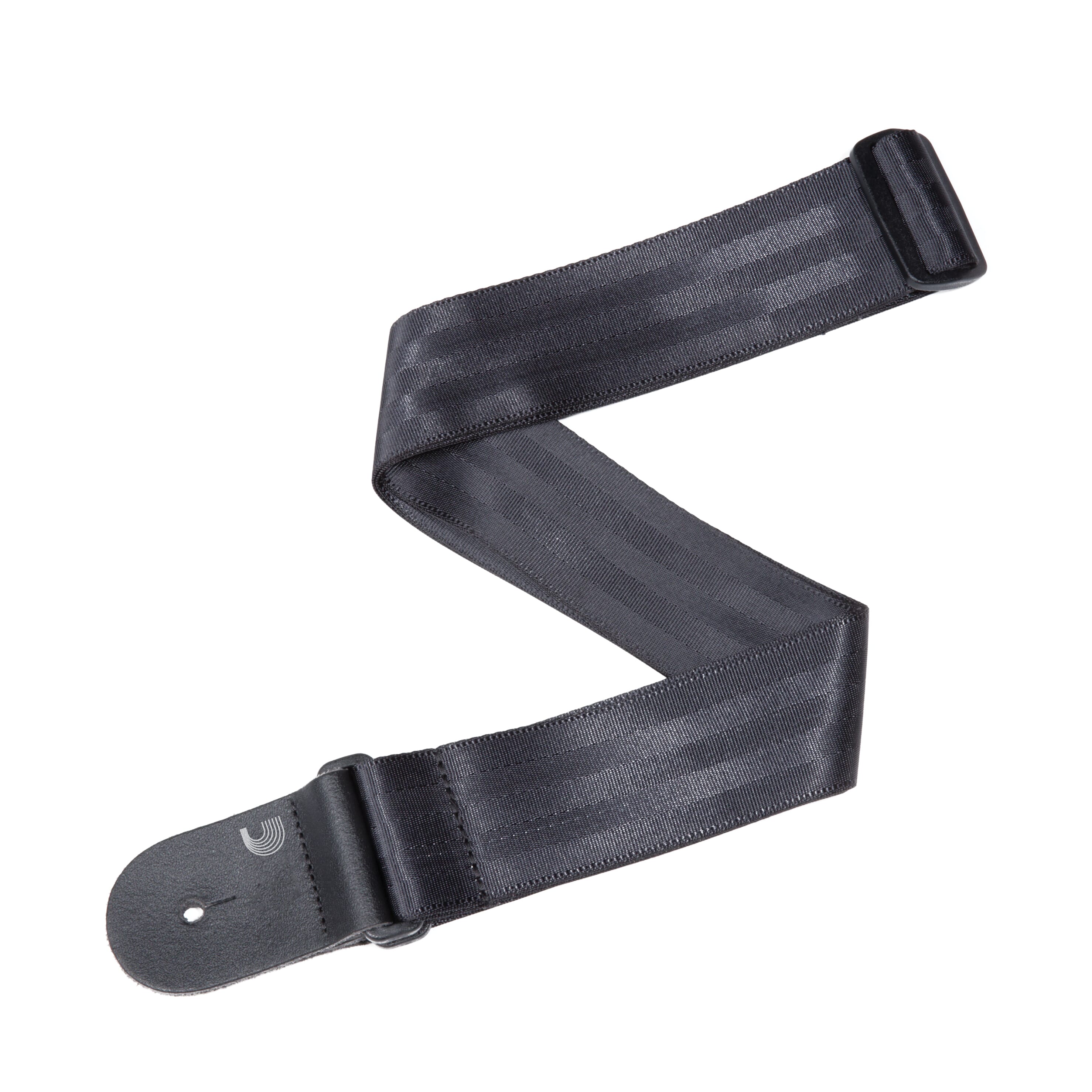 D'Addario 50SB00 Seat Belt Guitar Strap, Black 50mm