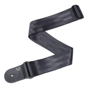D'Addario 50SB00 Seat Belt Guitar Strap, Black 50mm