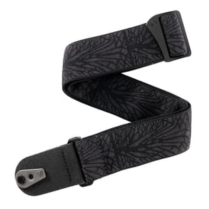 D'Addario 50TB02-RL Pad Lock Woven Guitar Strap, Lightning Black Tubular