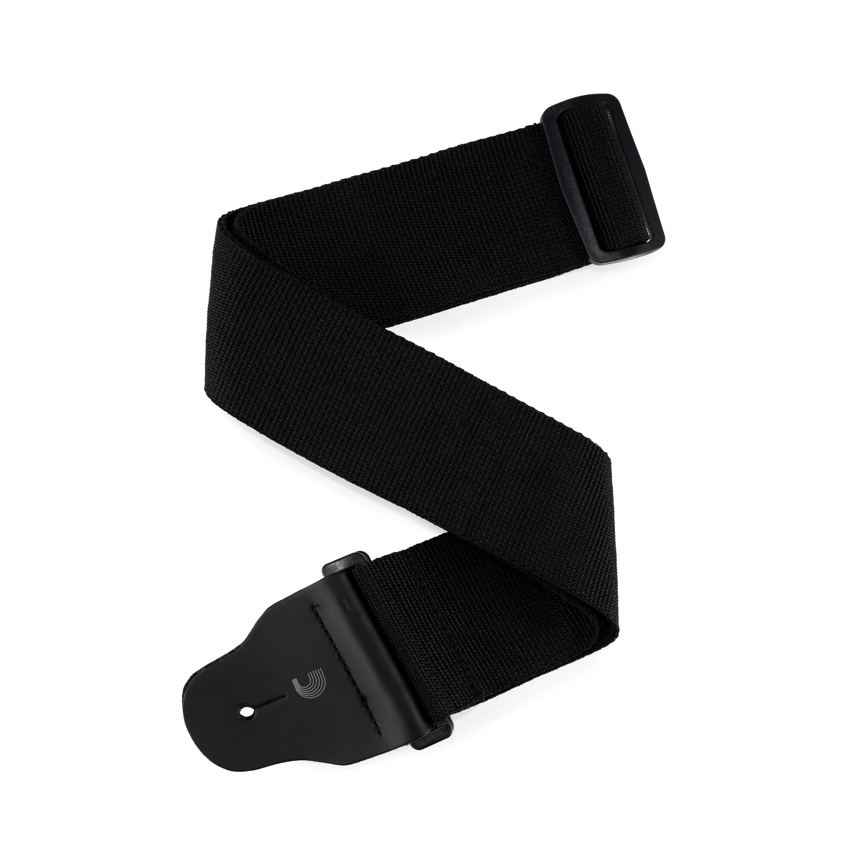 D'Addario 74T000 Bass Guitar Strap w/ Internal Pad, Black, 3 inches wide