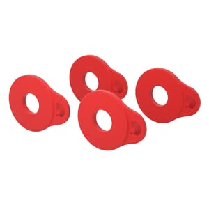 D'Addario PW-FLSB-04RD Flex Lock Strap Block, 4-Pk Red