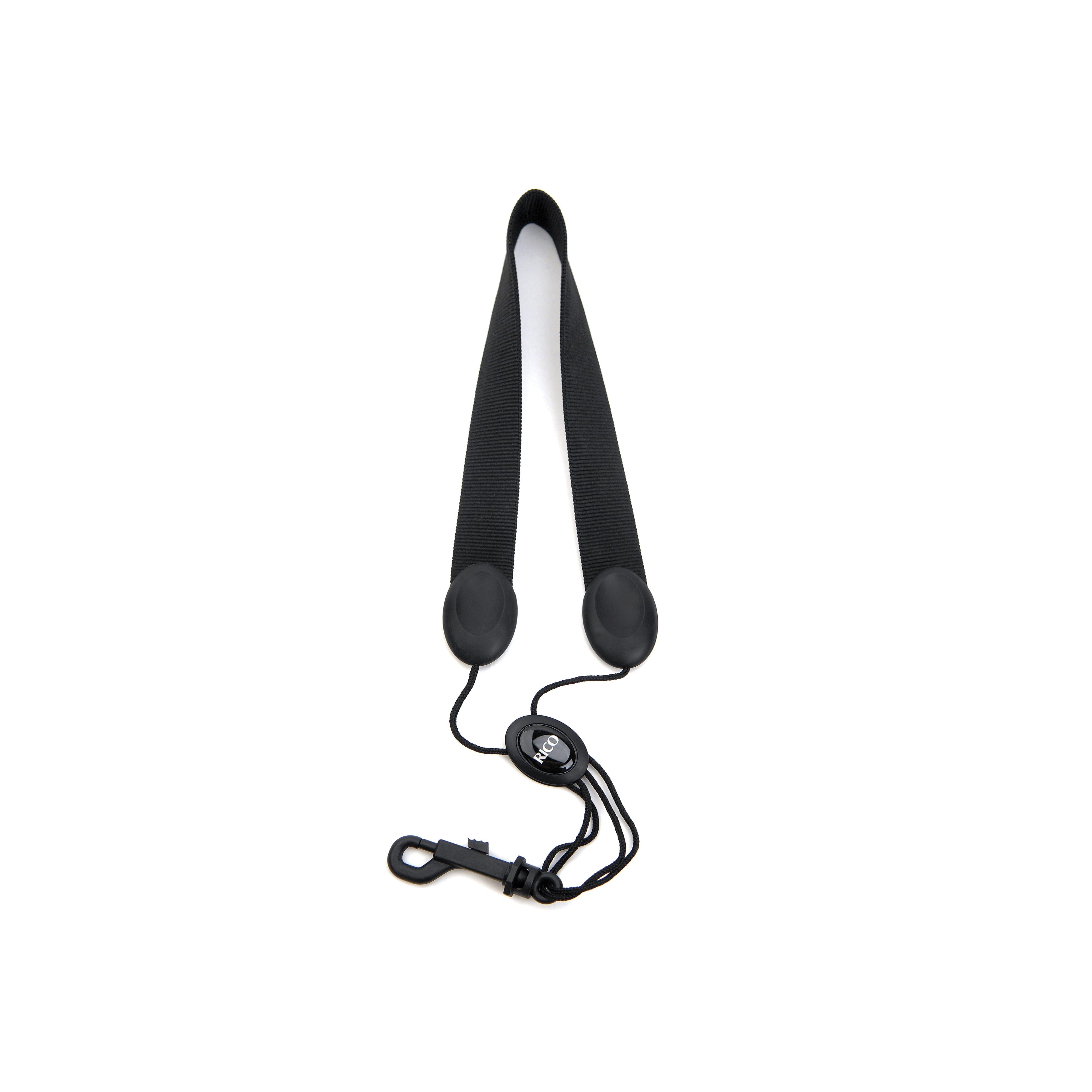 Rico SLA13 Saxophone Strap, Tenor/Baritone, Black Nylon, Snap Hook