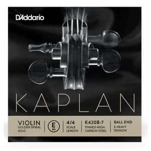 Kaplan K420B-7 Ball End Violin Single E String, 4/4 Scale, Extra-Heavy Tension