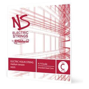 D'Addario NS315 NS Electric Violin Single Low C String, 4/4 Scale, Medium Tension