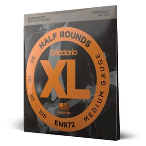 D'Addario ENR72 Half Round Bass Guitar Strings, Medium, 50-105, Long Scale