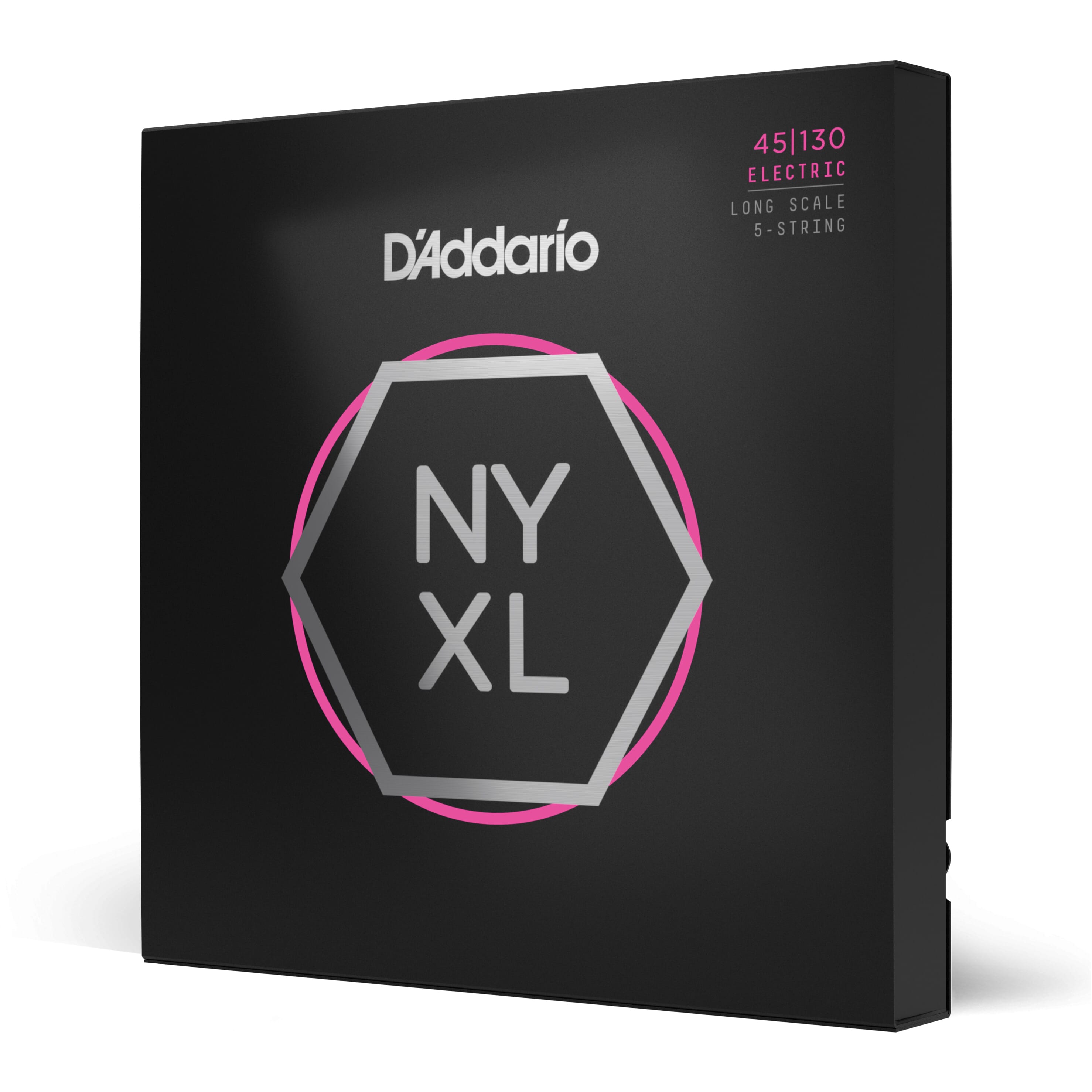 D'Addario NYXL45130 Nickel Wound Bass Guitar Strings, 5-string Regular Light, 45-130, Long Scale