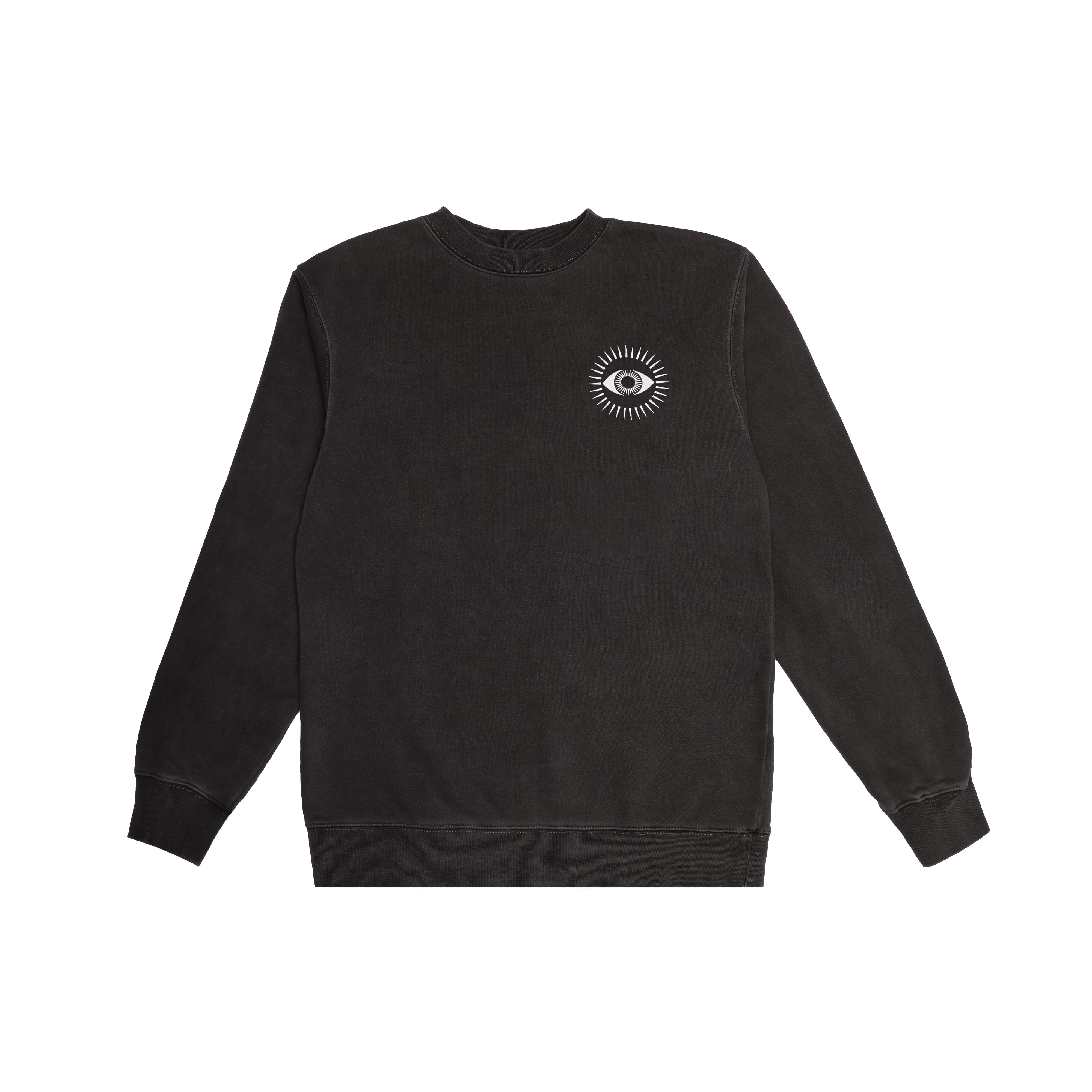 D'Addario ASD230414 All Seeing Eye Sweatshirt, Faded Black, XL