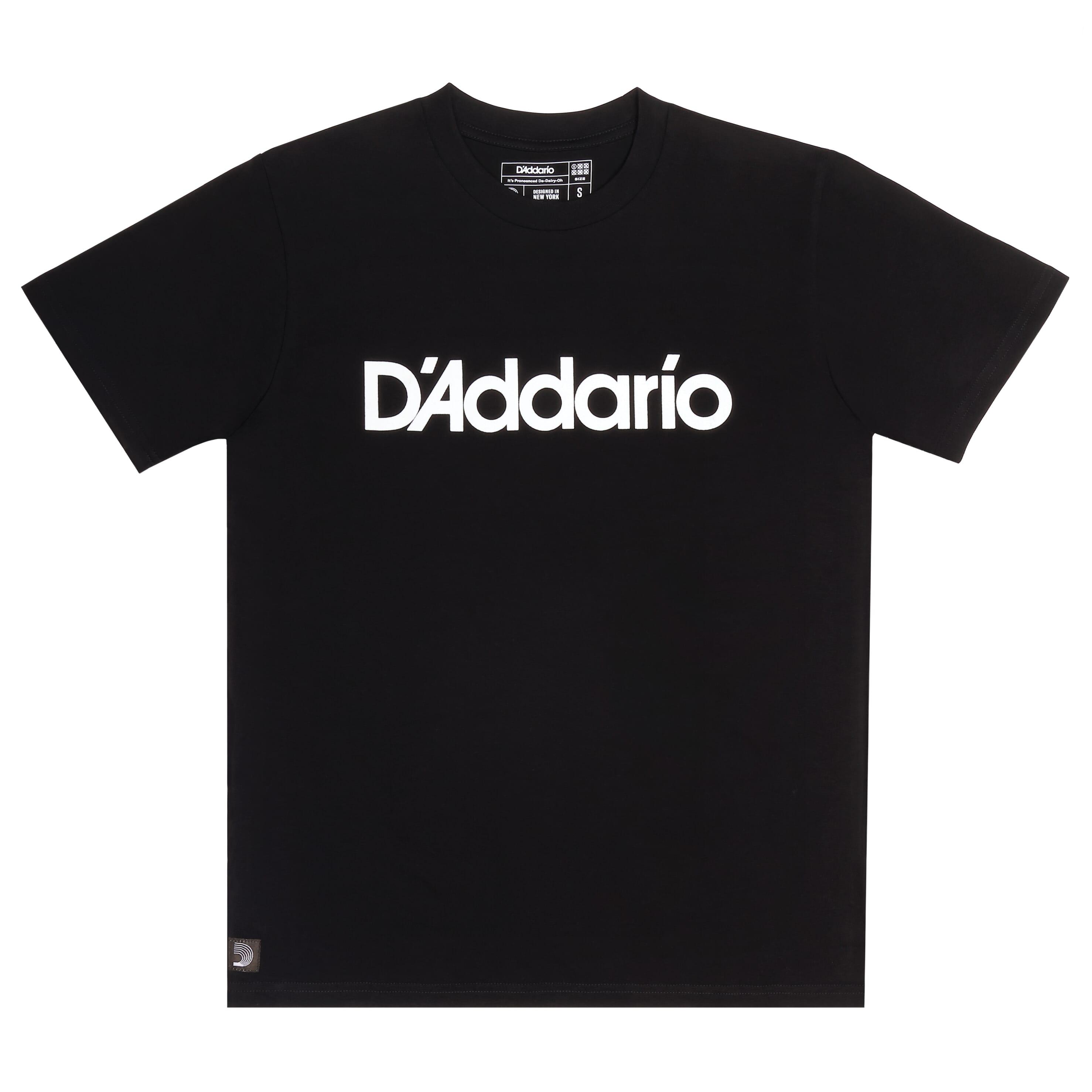 D'Addario ATD230112 Logo T-Shirt, Black, M