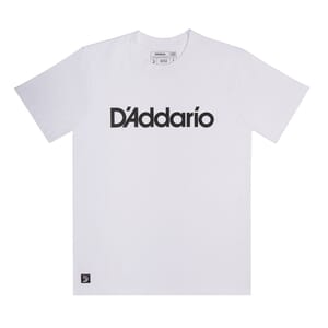 D'Addario ATD230124 Logo T-Shirt, White, XL