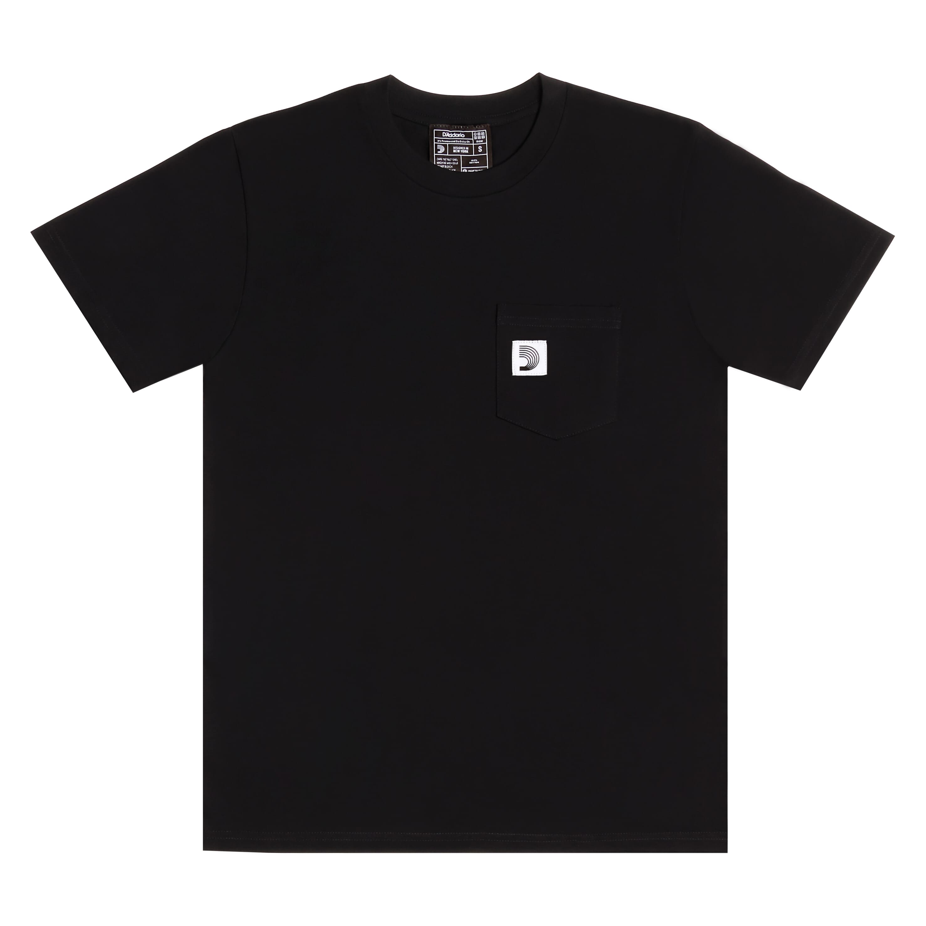 D'Addario ATD230214 D Mark Pocket T-Shirt Black XL