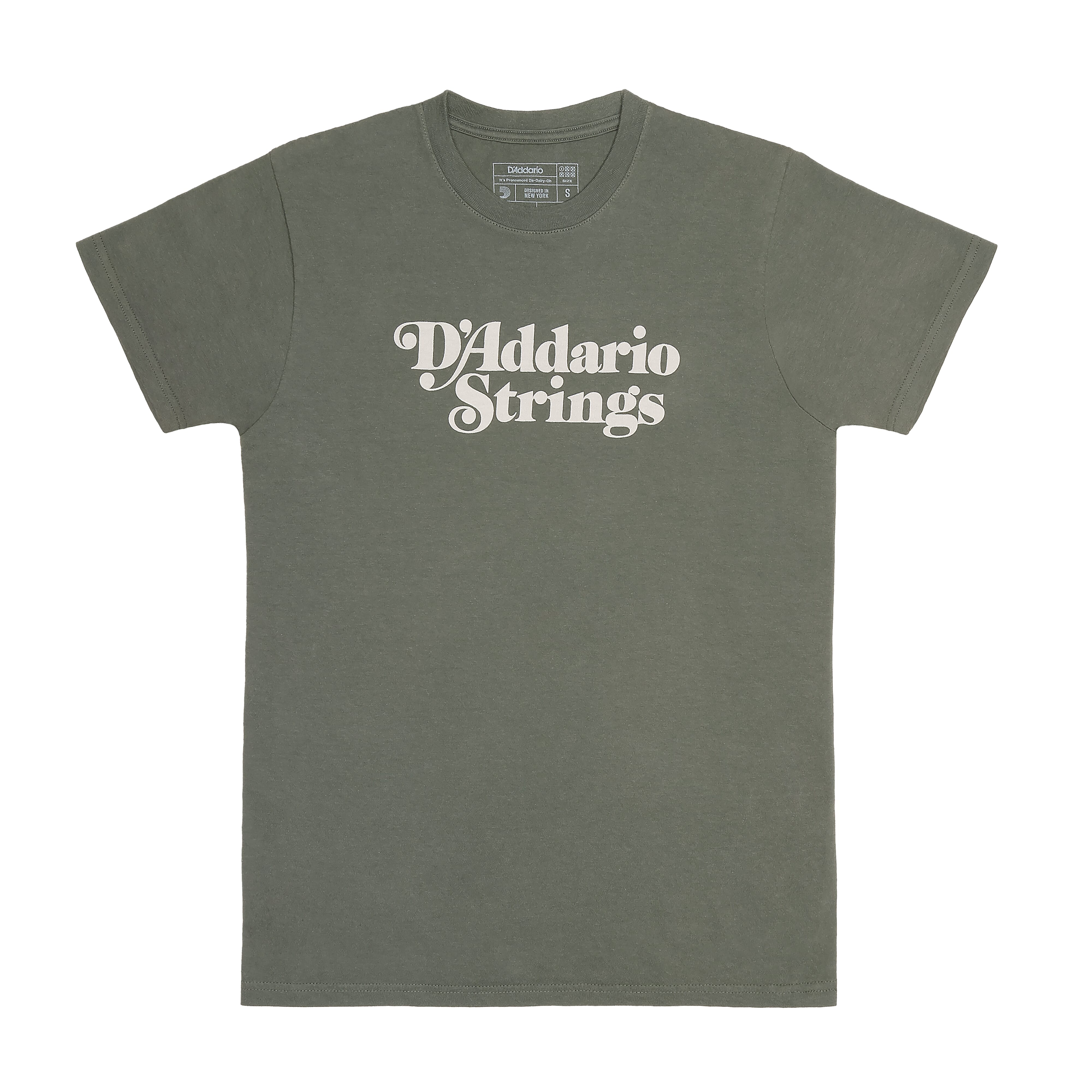 D'Addario ATD230363 1978 Logo T-Shirt, Willow Green, LG