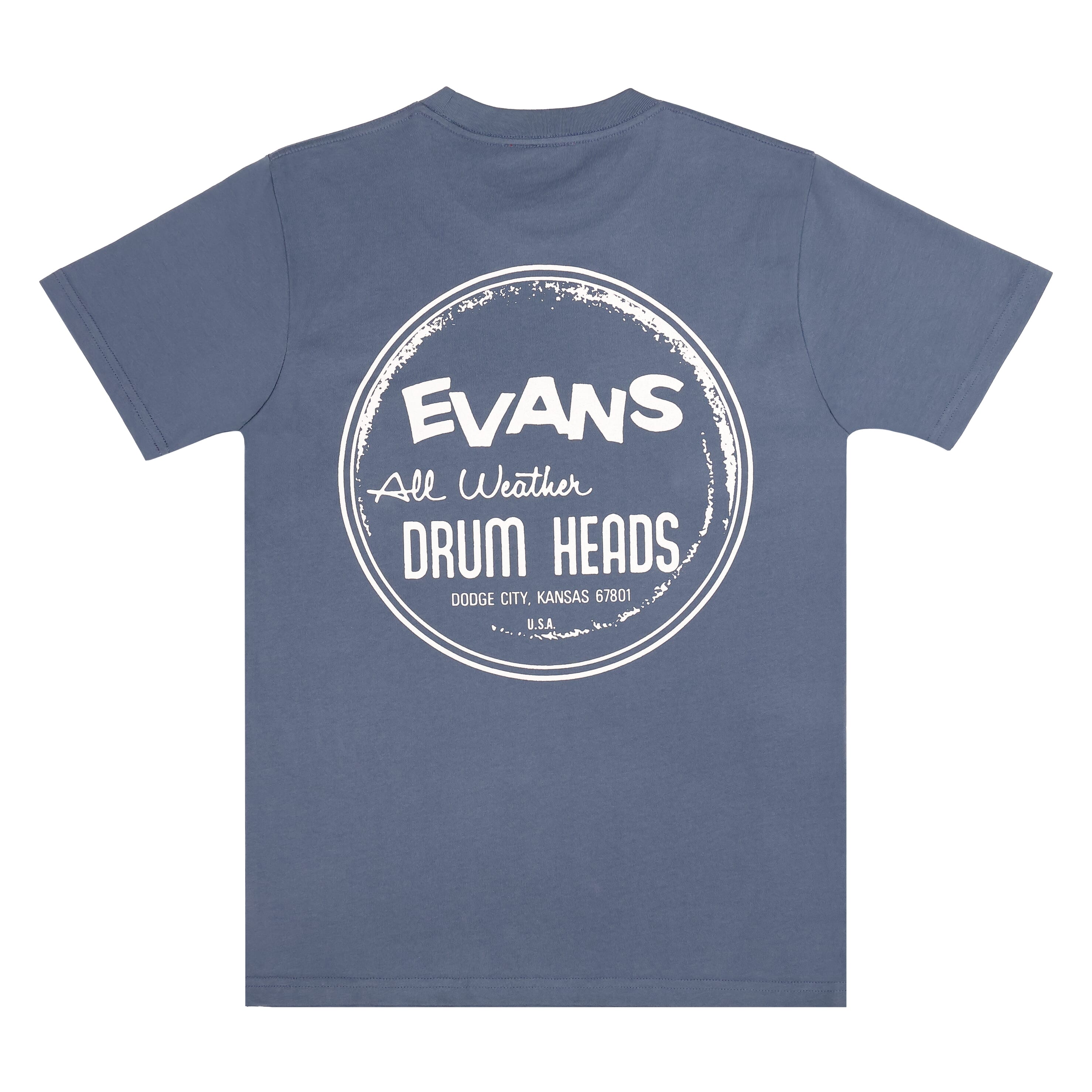 Evans ATE231274 Heritage Pocket T-Shirt, Petrol Blue, XL