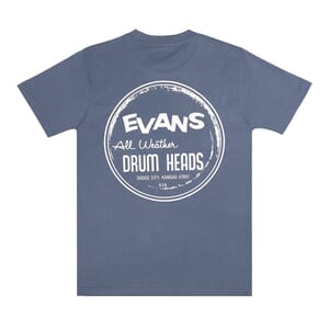 Evans ATE231276 Heritage Pocket T-Shirt, Petrol Blue, 3XL