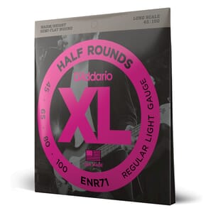 D'Addario ENR71 Half Round Bass Guitar Strings, Regular Light, 45-100, Long Scale