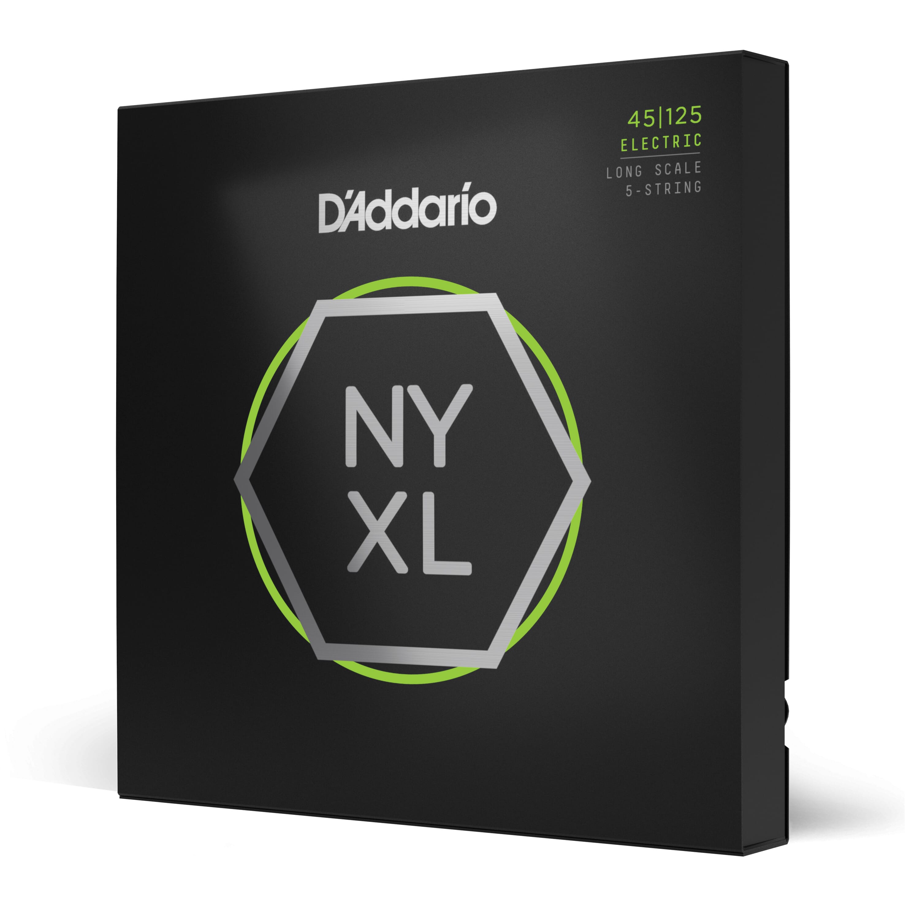 D'Addario NYXL45125 Nickel Wound Bass Guitar Strings, 5-String Lt Top / Med Btm, 45-125, Long Scale