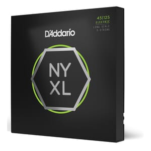 D'Addario NYXL45125 Nickel Wound Bass Guitar Strings, 5-String Lt Top / Med Btm, 45-125, Long Scale