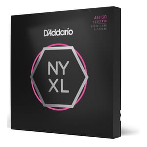 D'Addario NYXL45130SL Nickel Wound Bass Guitar Strings, Regular Light 5-String, 45-130, Super Long Scale