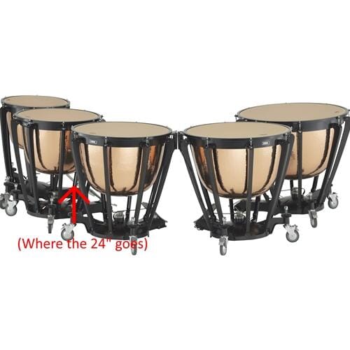 Yamaha TP8324R Timpani 24" - Cambered Hammered Copper
