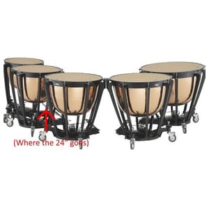 Yamaha TP8324R Timpani 24" - Cambered Hammered Copper