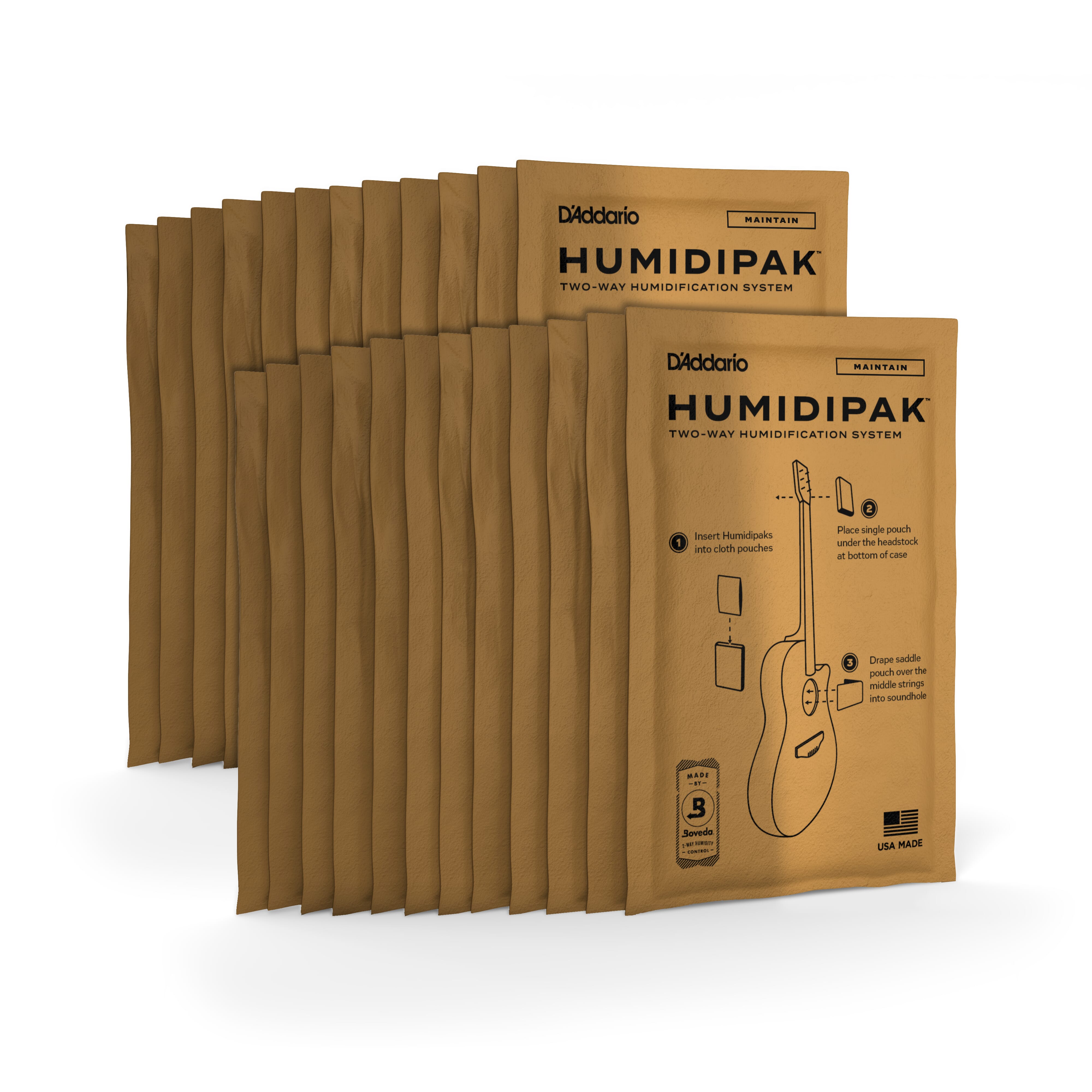 D'Addario PW-HPRP-24 Humidipak Maintain, Replacement 24-Pack