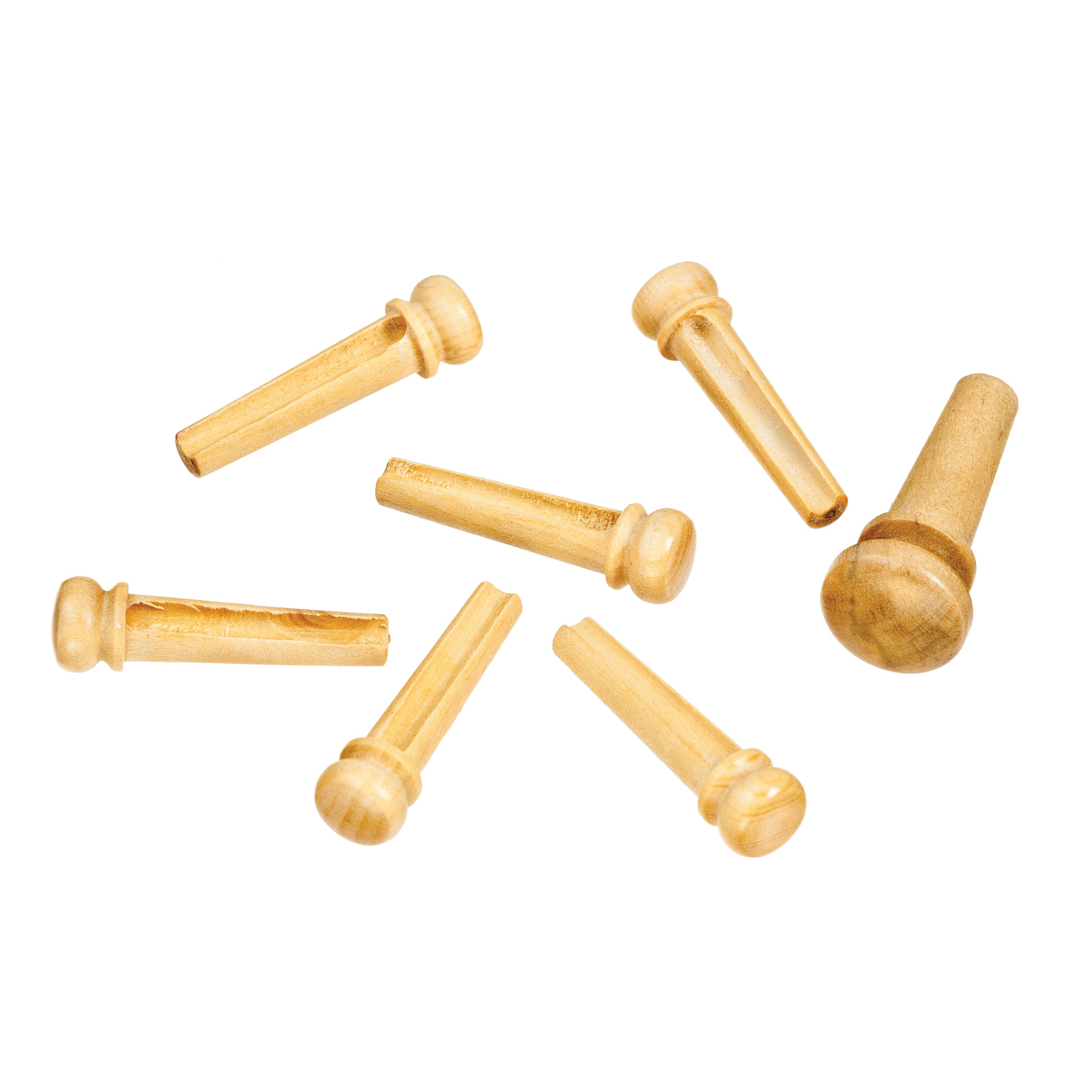 D'Addario PWPS6 Boxwood Bridge Pins with End Pin Set
