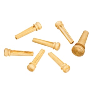 D'Addario PWPS6 Boxwood Bridge Pins with End Pin Set