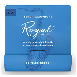 Rico Royal RKB0125-B25 Tenor Saxophone Reeds, #2.5, 25-Count Single Reeds
