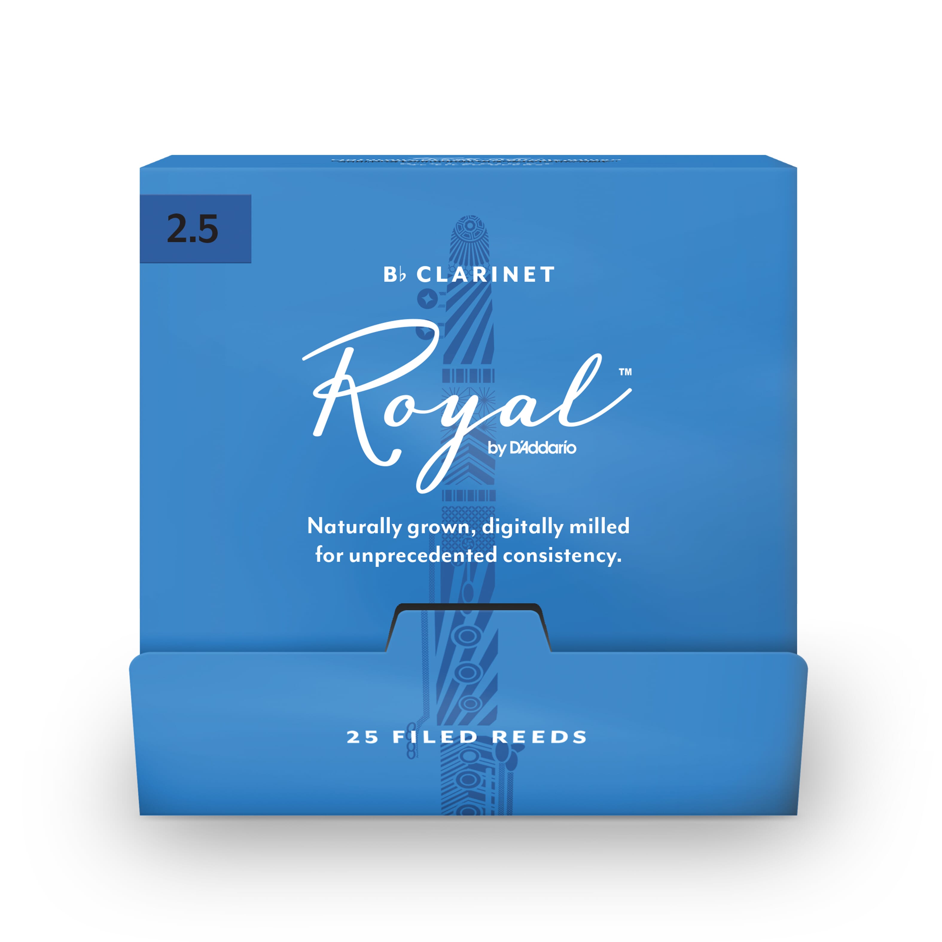 Rico Royal RCB0125-B25 Bb Clarinet Reeds, #2.5, 25-Count Single Reeds
