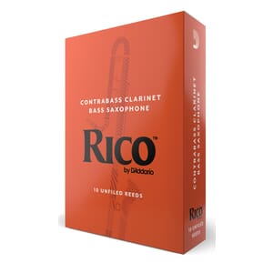 Rico RFA1025 Contra Clarinet/Bass Sax Reeds, Strength 2.5, 10-pack