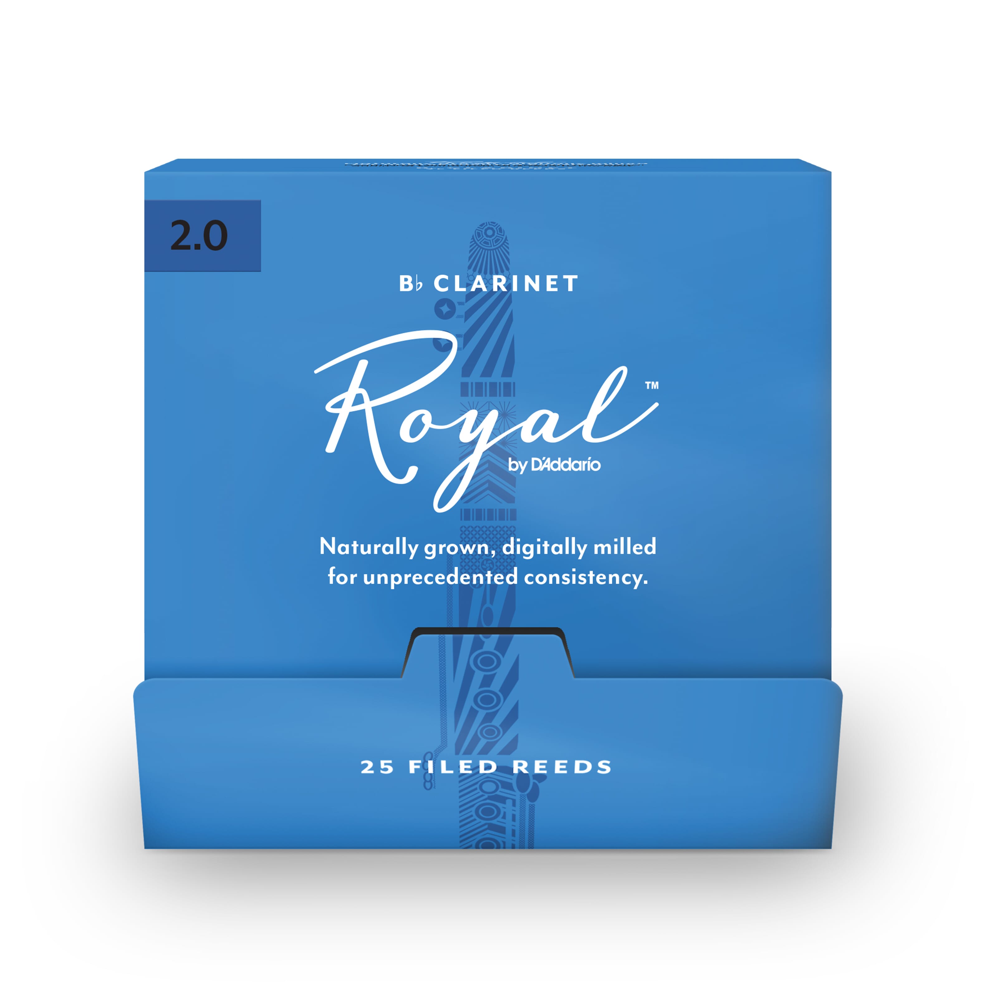 Rico Royal RCB0120-B25 Bb Clarinet Reeds, #2.0, 25-Count Single Reeds