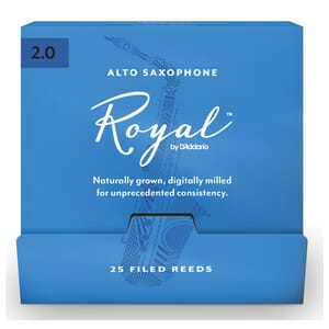 Rico Royal RJB0120-B25 Alto Sax Reeds, #2.0, 25-Count Single Reeds
