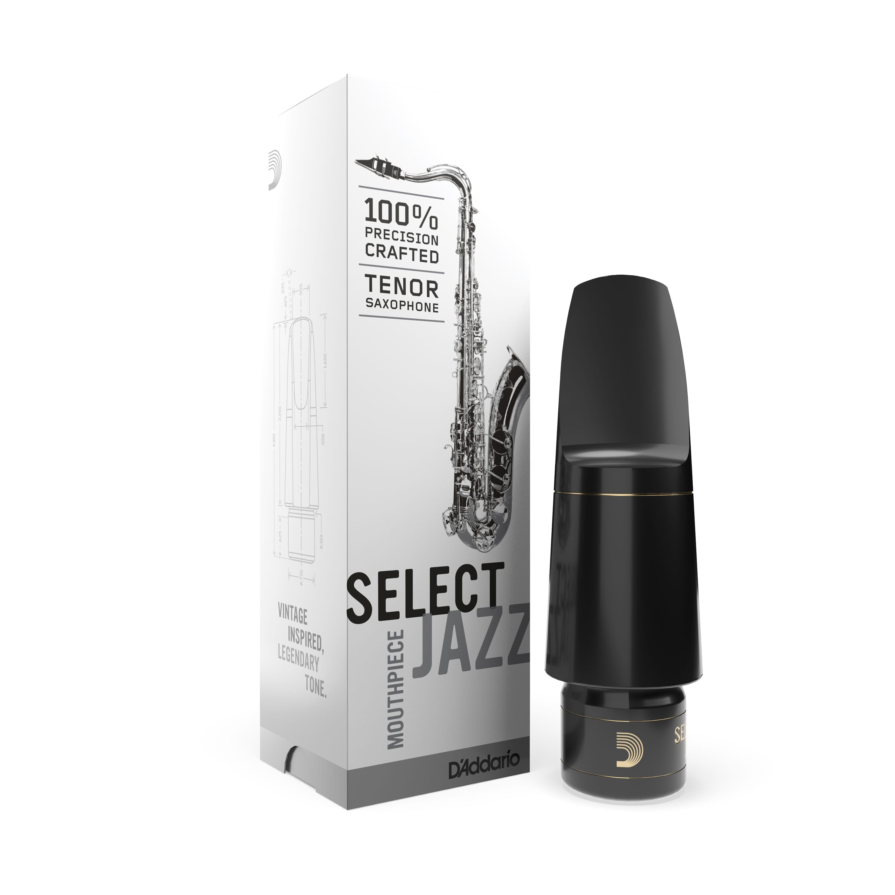 D'Addario MKS-D9M Select Jazz Tenor Saxophone Mouthpiece, D9M